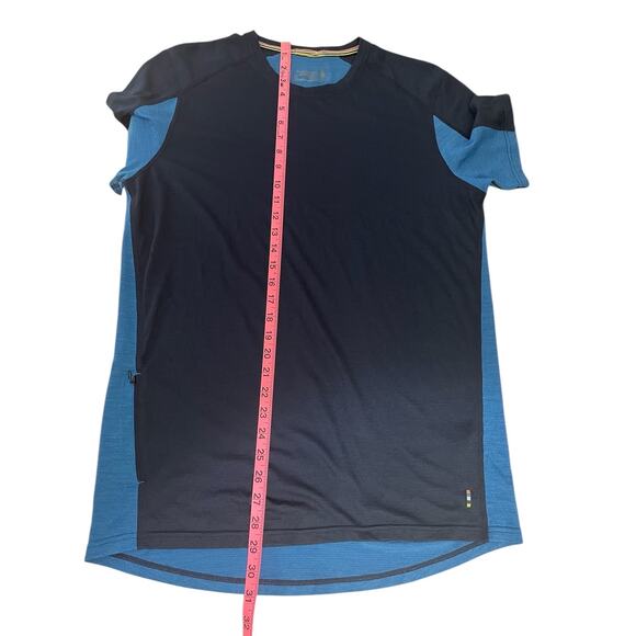 Smartwool Merino Sport 150 Short Sleeve Top Color Block Blue Men's Size Medium - Picture 7 of 10